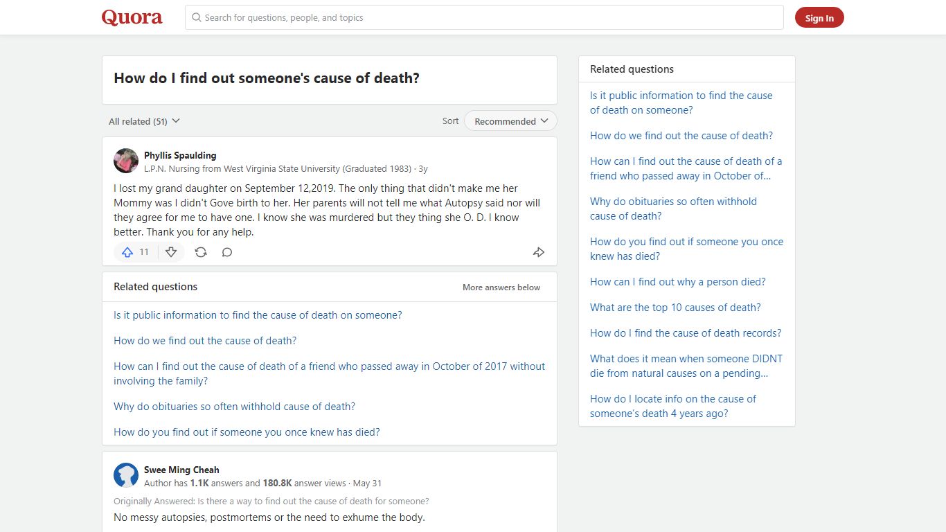 How to find out someone's cause of death - Quora